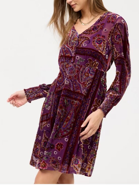 Johnny Was Dresses & Skirts - Johnny Was Domitila Burnout Kinney Dress with Slip, NWT